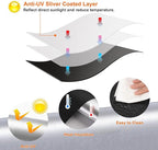 100% Blackout Curtains for Bedroom Portable Window Blinds Cover Adhesive Thermal Blackout Blinds No Drill Guard Blind for Window Shades Temporary Room Darkening Shades for Skylight RV Dorm(79x57 inch)