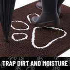Smiry Dog Door Mat for Muddy Paws, Absorbent Non Slip Dirt Trapper, 54x32