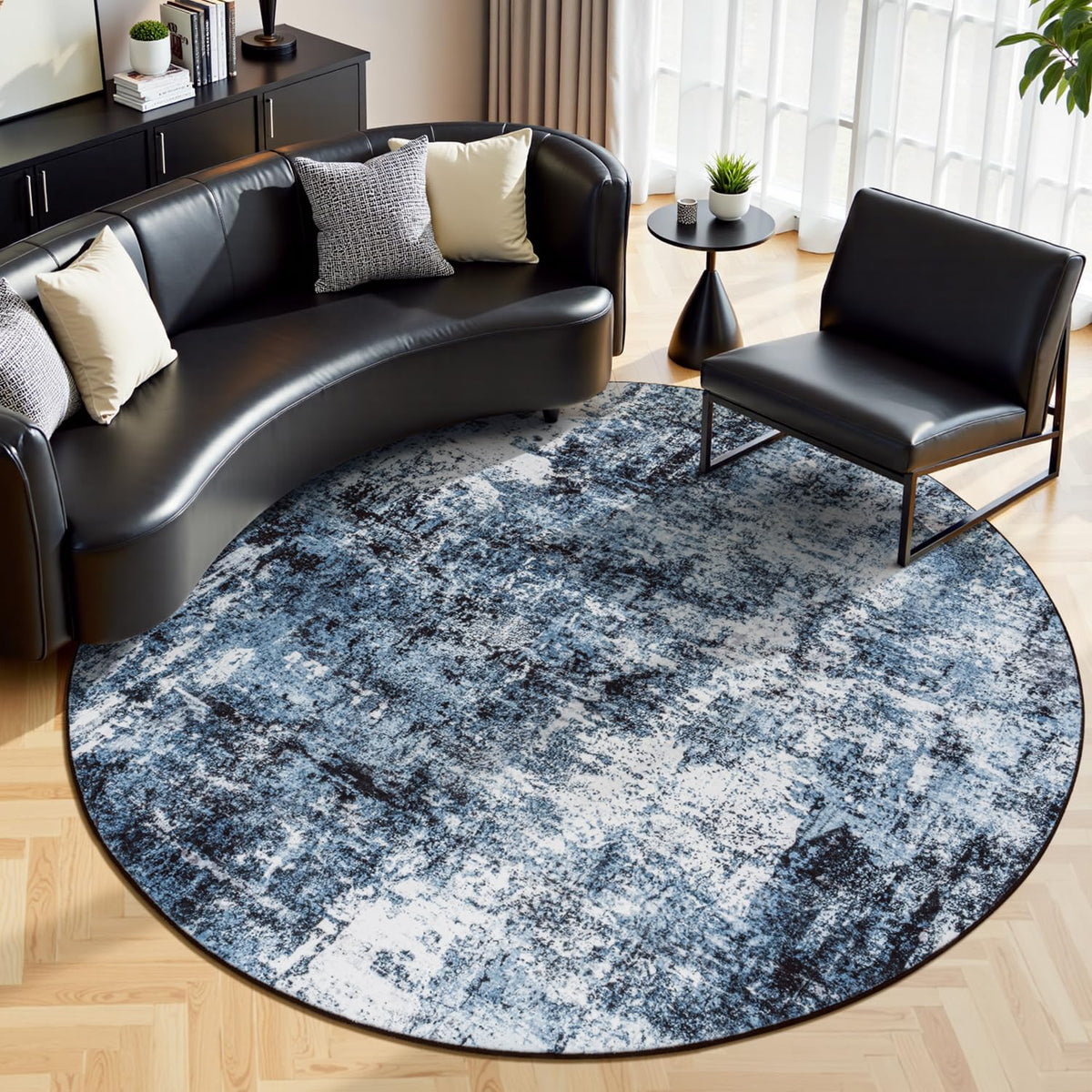 Rugflix 9x12 Area Rugs for Living Room, Washable Beige Grey Large Rug