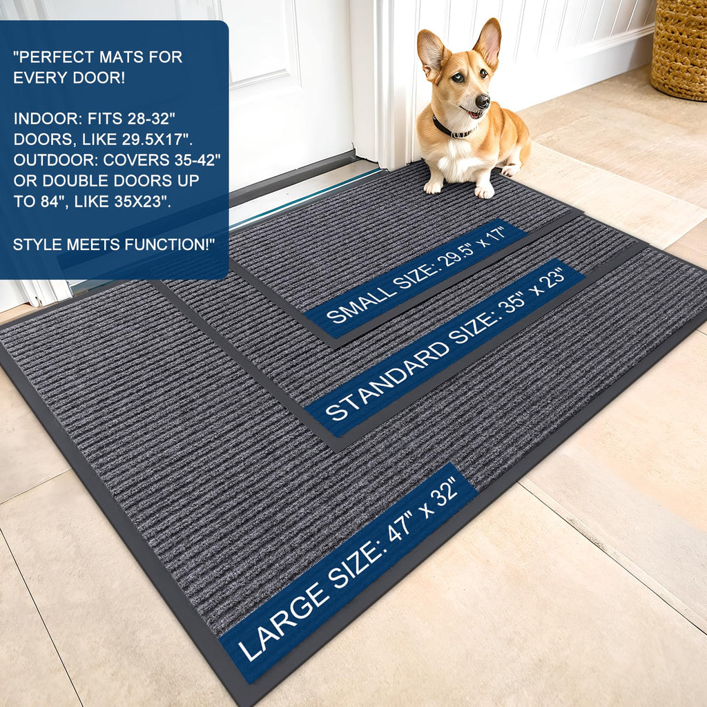 OLANLY Front Door Mat 47x32, Waterproof Heavy-Duty Indoor Outdoor Doormat