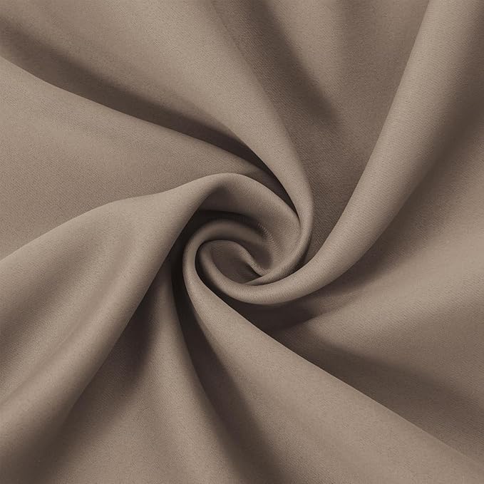 LEMOMO Blackout Curtains 66 x 84 inch/Cappuccino Curtains Set of 2 Panels/Thermal Insulated Room Darkening Bedroom Curtains