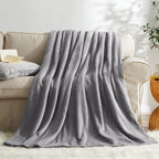 Fleece Blanket King Size Grey Lightweight Super Soft Cozy Luxury Bed Blanket Microfiber