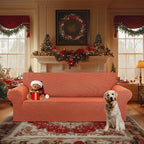 KEKUOU Stretch Oversized Couch Covers for Sofa Slipcover,Pureed Pumpkin