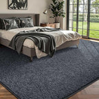 5x7 Grey Area Rug Non-Slip Washable Soft Thin for Living Room Bedroom