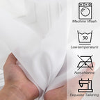 Simplebrand Sheer White Curtains 108 Inches Long, Extra Long Rod Pocket Solid Color Window Sheer Curtain Panels, Elegant Curtains & Drapes for Living Room, Bedroom 2 Panels (White, 59" W x 108" L)