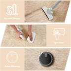 8x10 Fluffy Area Rugs for Living Room,Shag Area Rug for Bedroom,Beige Soft Fuzzy Rug Non-Shedding Indoor Plush Carpet for Kids Bedroom Nursery Home Decor