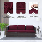 Outdoor Cushion Covers Set,8PCS Patio Furniture Couch Seat Slipcovers, Replacement for Sofa Sectional Chair(Cover，Only)
