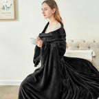 BEDELITE King Size Blanket for Bed, Luxury Plush Cozy Fuzzy Fleece Blanket 108x90 inches, Super Soft Warm Big Lightweight Throw Blanket All Seasons Suitable, Black