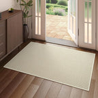 YDKGL 2x3 ft Indoor Door Mat Entryway Rug Non Slip Boho Woven Washable Small Area Rugs Runner, Front Entry Rug Entrance Doormat for Hall Porch Bathroom Kitchen Bedroom, Easy Clean, Beige 24"x36"