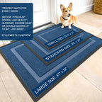 OLANLY Front Door Mat Outside 47x32, All-Season Heavy-Duty Rubber Doormat