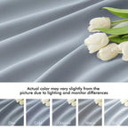 MIULEE Light Blue Back Tab Blackout Curtains 52x84 Inch Length 2 Panels Set