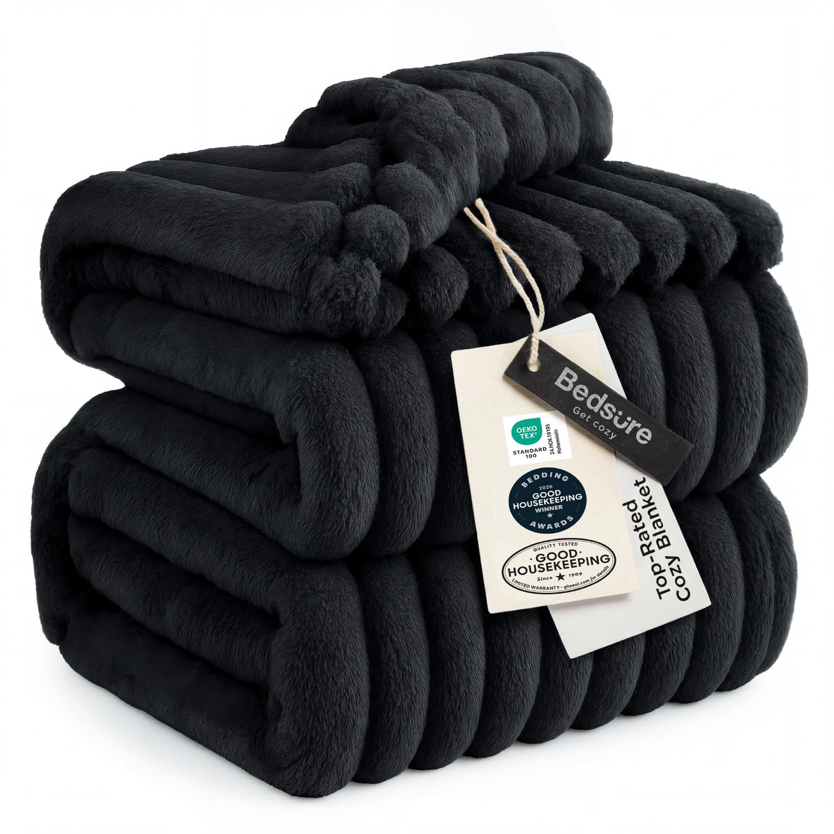 Bedsure Full Size Fleece Blankets for Bed Sage Green 84"x90"