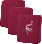 hyha Waterproof Couch Cushion Covers for Pets, Non Slip Sofa Seat Cover for Dogs Washable, Soft Thick Stretch Jacquard Fabric, Sofa Slipcovers with Elastic Bottom (3 Pieces, Wine Red)