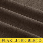 NICETOWN Coffee Vintage Linen 100% Blackout Curtains for Living Room, Thermal Insulated Curtains 95" Long, Noise Reducing Window Treatment Drapes for Bedroom, 52" Wide Per Panel, Set of 2