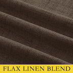 NICETOWN Coffee Vintage Linen 100% Blackout Curtains for Living Room, Thermal Insulated Curtains 72" Long, Noise Reducing Window Treatment Drapes for Hall Room, 52" Wide Per Panel, Set of 2