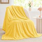 BEDELITE Light Yellow Twin Blanket for Couch, Cozy Gifts for Women, 60 * 80