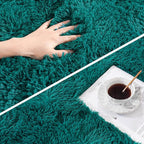 Amearea Shag Blue and Green Runner Rug for Bedroom Girls Living Room, 2x6 Teal Green Feet Extra Soft and Fluffy Shaggy Rugs, Non Slip, Indoor Floor Long Carpet Mat for Boys Nursery Home Decor