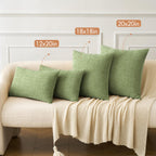 MIULEE Soft Chenille Euro Throw Pillow Covers Sage Green 22x22 Pack of 2