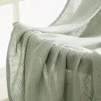 MIULEE Sage Linen Curtains 54 Inch Length 2 Panels for Bedroom Living Room,Green Soft Thick Linen Textured Short Window Drapes Semi Sheer Light Filtering Back Tab Rod Pocket Burlap Look Decor