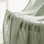 MIULEE Sage Linen Curtains 52x96 Inch Long for Bedroom Living Room Green