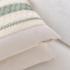 Fancy Homi Set of 1 Sage Green Boho Lumbar Decorative Throw Pillow Covers 16x24 Inch for Living Room Bedroom Couch Bed Sofa, Rustic Retro Cushion Case, Bohemian Room Home Decor, Women Teen Girls Gift