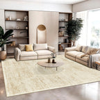 Soalmost Washable Area Rug 8x10 Large Soft Living Room Rugs Beige/Ivory