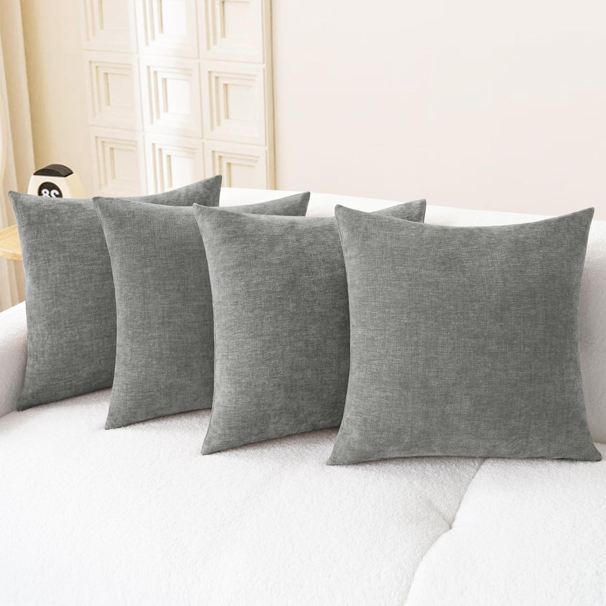 CaliTime Decorative Couch Throw Pillow Covers 18 X 18 Inches Baby Blue