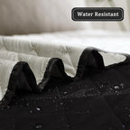 Easy-Going Reversible Chair Cover Washable Sofa Cover for Dogs Water Resistant Couch Slipcover Furniture Protector Cover with Adjustable Straps for Pets (Chair 30 in, Black/Beige)