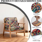 4Pcs Patio Stretch Cushion Covers,Outdoor Sofa Replacement Cover Slipcovers for Patio Furniture Cushion Covers, Washable Reusable Furniture Protector
