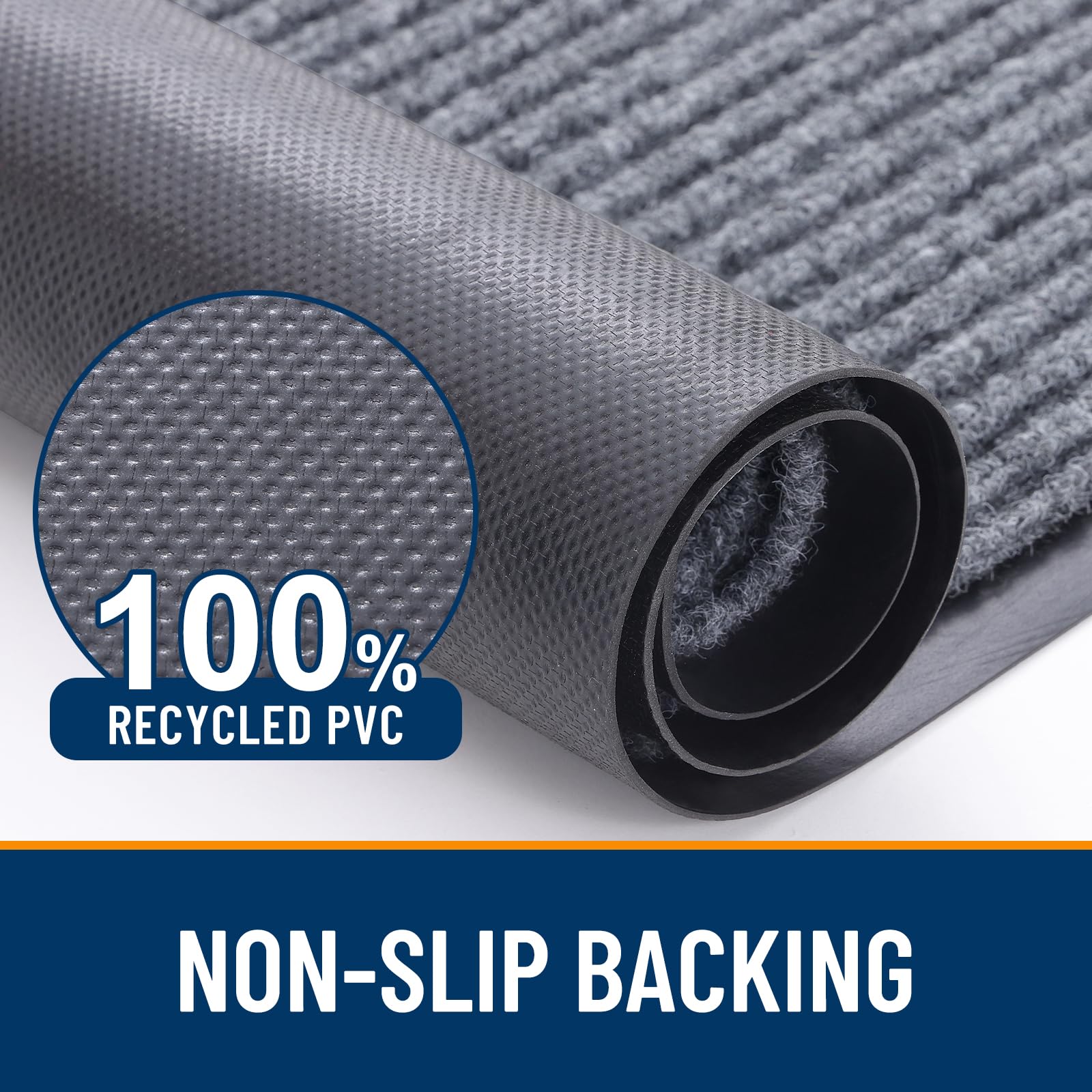OLANLY 2-Pack Front Door Mats 71x23, Waterproof Heavy-Duty Doormats