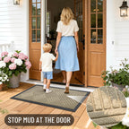 OLANLY Front Door Mat Outside Entrance 33x21, Waterproof Heavy-Duty Doormat
