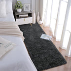 Chicrug Soft Runner Rugs for Bedroom Living Room Plush Fluffy Rug 2x8 Feet, Shag Furry Runner Carpet Non Shedding for Nursery Children Kids Girls Room Home Decorative,Dark Gery