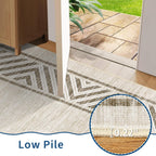 GarveeHome Large Modern Rug 9x12 Non-Slip Geometric Bordered Dining Room Rug