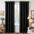 Joydeco Blackout Curtains 84 Inch Length 2 Panels Set, Thermal Insulated Long Drapes 2 Burg, Room Darkening Grommet Drapes for Living Room Bedroom Window