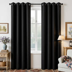 Joydeco Blackout Curtains 84 Inch Length 2 Panels Set, Thermal Insulated Long Drapes 2 Burg, Room Darkening Grommet Drapes for Living Room Bedroom Window
