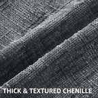 decorUhome Dark Grey Chenille Throw Pillow Covers 16x16 Set of 2 Textured Soft Cozy Slubby Couch Pillow Covers Modern Farmhouse Boho Decorative Pillow Cases for Bed Sofa Living Room