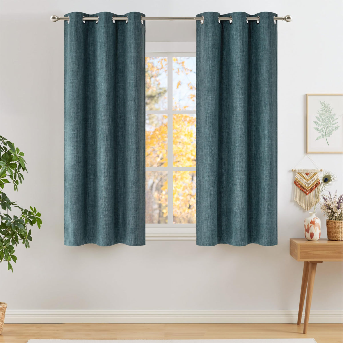NICETOWN Grey Blackout Curtains for Bedroom 42" Wide x 63" Long 2 Panels