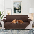 Reversible Oversized Sofa Covers Couch Cover Furniture Protector for Dogs Elastic Straps Water Resistant(XLSofa,Chocolate/Chocolate)
