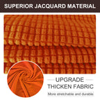 U-NICE HOME Stretch Couch Cover Slipcover for 3 Cushion Sofa, Orange
