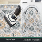 HEBE Hallway Runner Rug 2'8"x8' Washable Vintage Distressed Area Rugs Non Slip Laundry Rug Runner Boho Floor Carpet Runners for Hallways Entryway Laundry Room Kitchen Bathroom