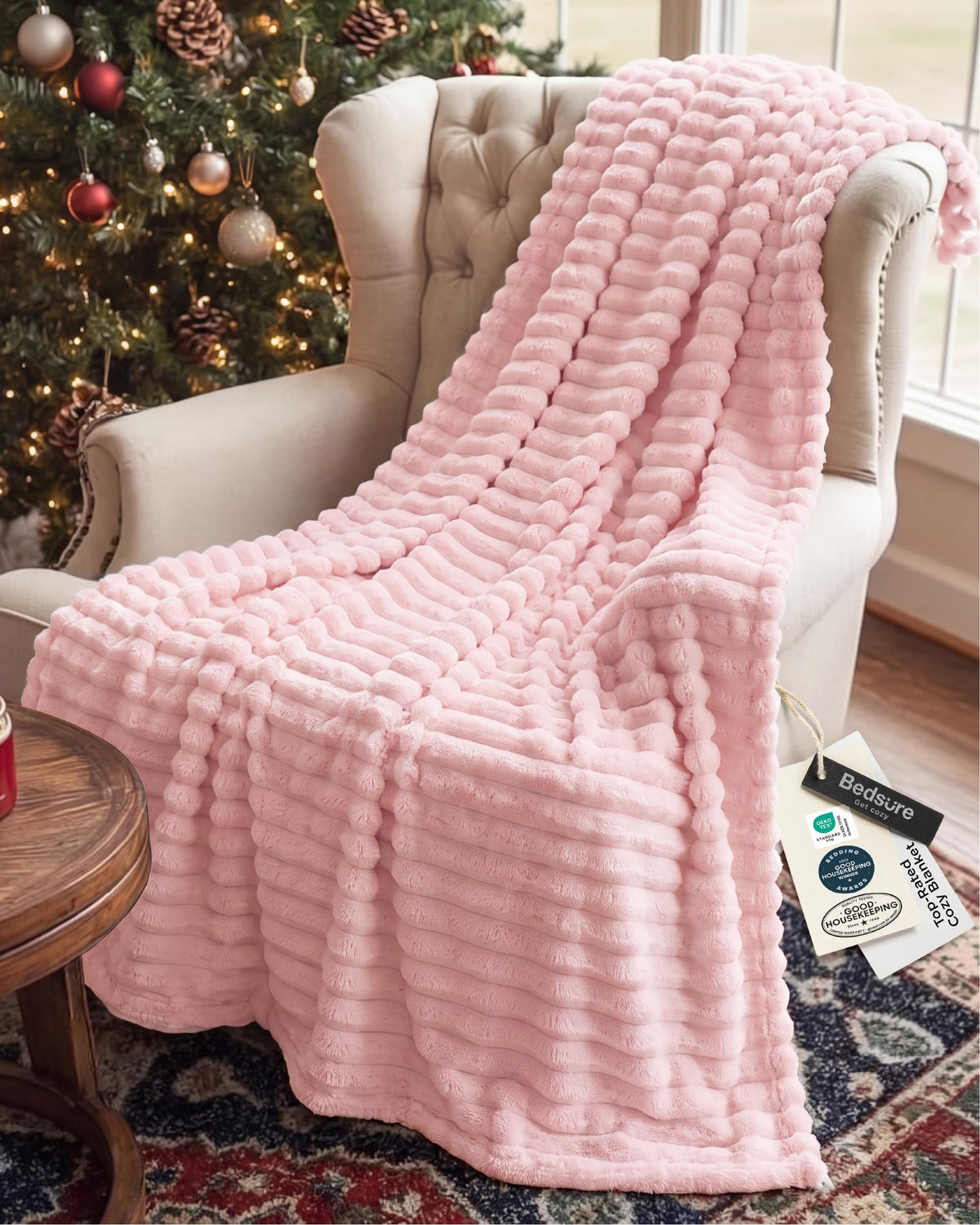 Bedsure Soft Throw Blanket for Couch Decor Gifts Lavender Fog 50"x60"