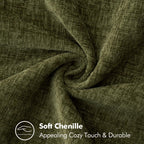 MIULEE Decorative Lumbar Throw Pillow Covers 12x20 Inch Olive Green 2 Pack