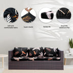 8 Piece Outdoor Cushion Covers, Patio Sofa Cushion Covers, Stretch Fit