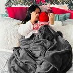 Bedsure GentleSoft Fleece Blankets King Size Dark Grey - Bed Blanket Soft Lightweight Plush Cozy Fuzzy Luxury Microfiber, 108x90 inches