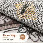 OPPODREAM Soft Area Rugs 8x10, Persian-Inspired Washable Rug, Khaki