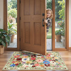 Babovid Green Floral Hallway Runner Rug 2x4 for Bedroom Kitchen