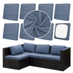 DREAHOTEXTIL 8Pcs Outdoor Cushion Covers, Elastic Patio Cushion Covers