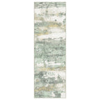 BEIMO 3x8 Green Abstract Runner Rug, Washable Non-Slip for Hallway