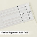 MIULEE Cream Back Tab Blackout Curtains 120 Inch Long 2 Panels Set for Bedroom, Rod Pocket/Pinch Pleated Extra Long Thermal Insulated Living Room Darkening Light Blocking 10FT Drapes