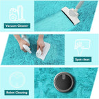 yulidayang Soft Round Area Rug for Kids Bedroom, Fluffy Fuzzy Shaggy Rug 3'X3'for Living Room, Non Slip Circle Plush Rug for Girls Room Nursery Dorm Decor,Light Blue
